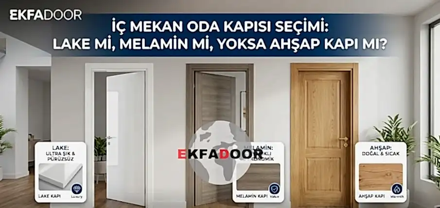 İç Mekan Oda Kapısı Seçimi: Lake mi, Melamin mi, Yoksa Ahşap Kapı mı?