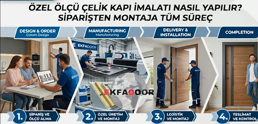 Özel Ölçü Çelik Kapı İmalatı Nasıl Yapılır? Siparişten Montaja Tüm Süreç