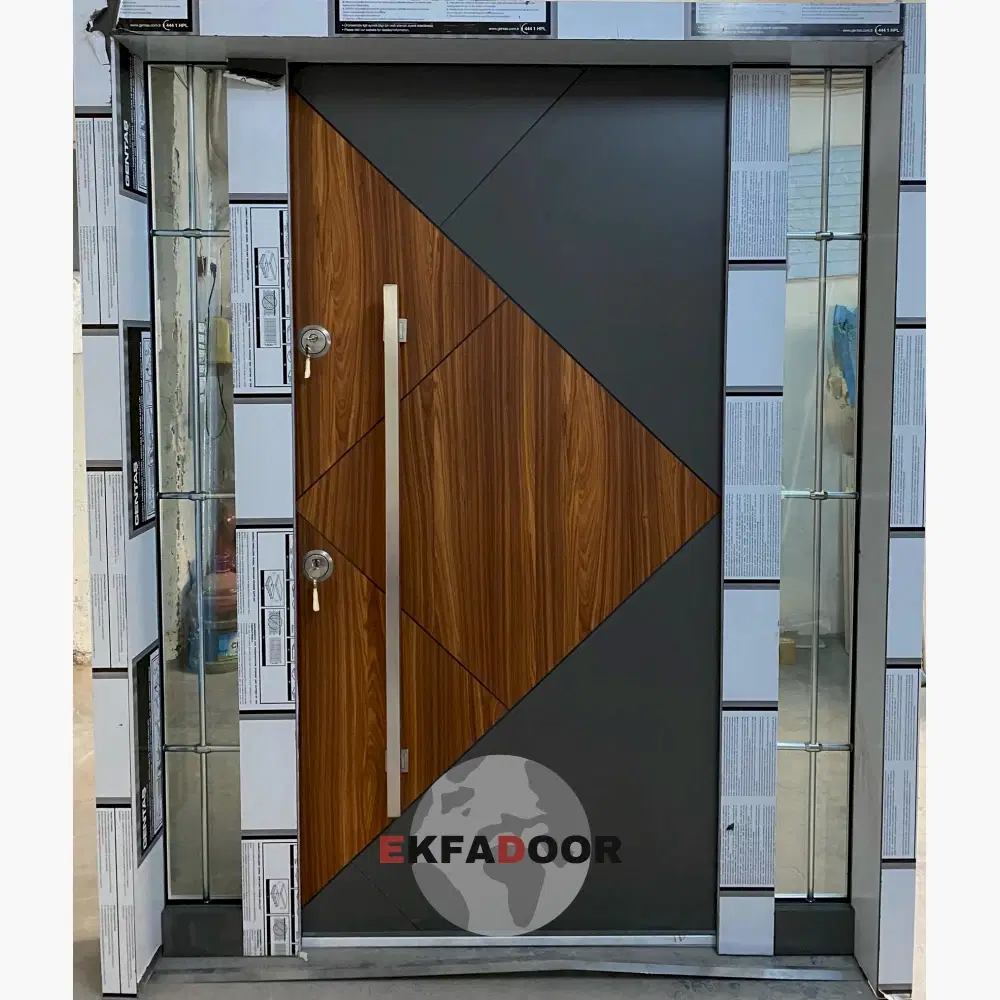 Dış İklim Kompozit ve Compact Lamine Çelik Kapılar KC-0007 Modeli - EkfaDoor