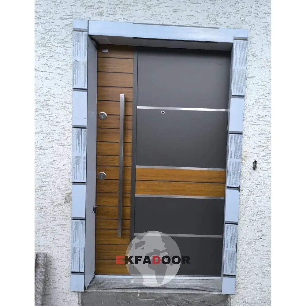 Dış İklim Kompozit ve Compact Lamine Çelik Kapılar KC-0016 Modeli - EkfaDoor