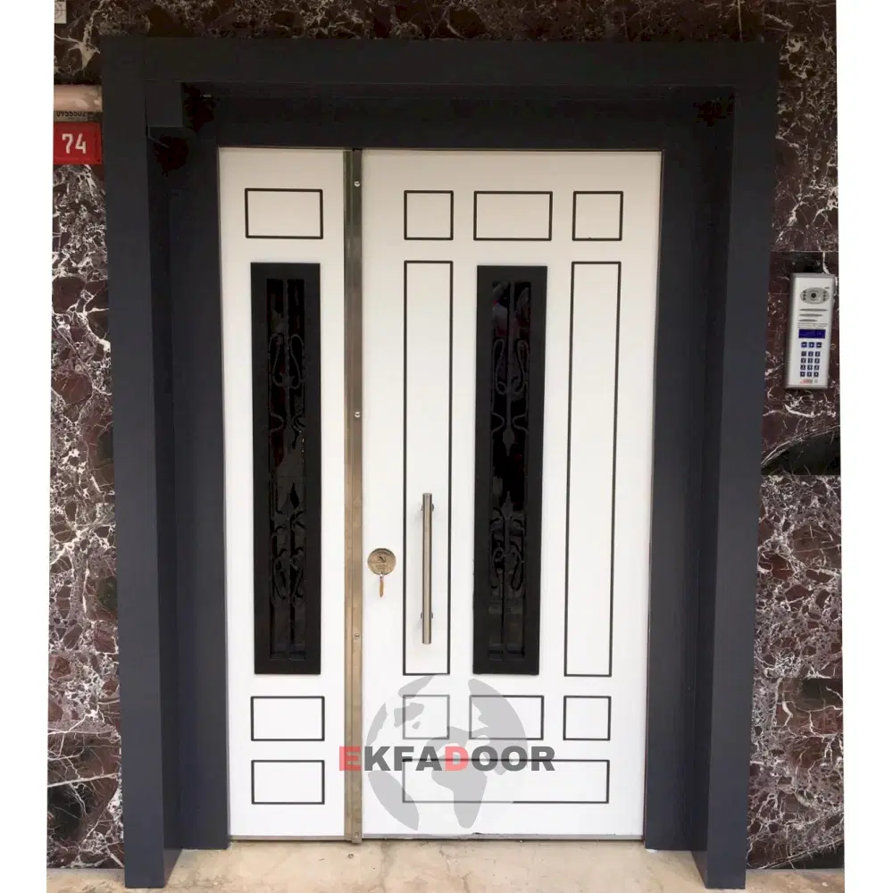 Dış İklim Kompozit ve Compact Lamine Çelik Kapılar KC-0035 Modeli - EkfaDoor