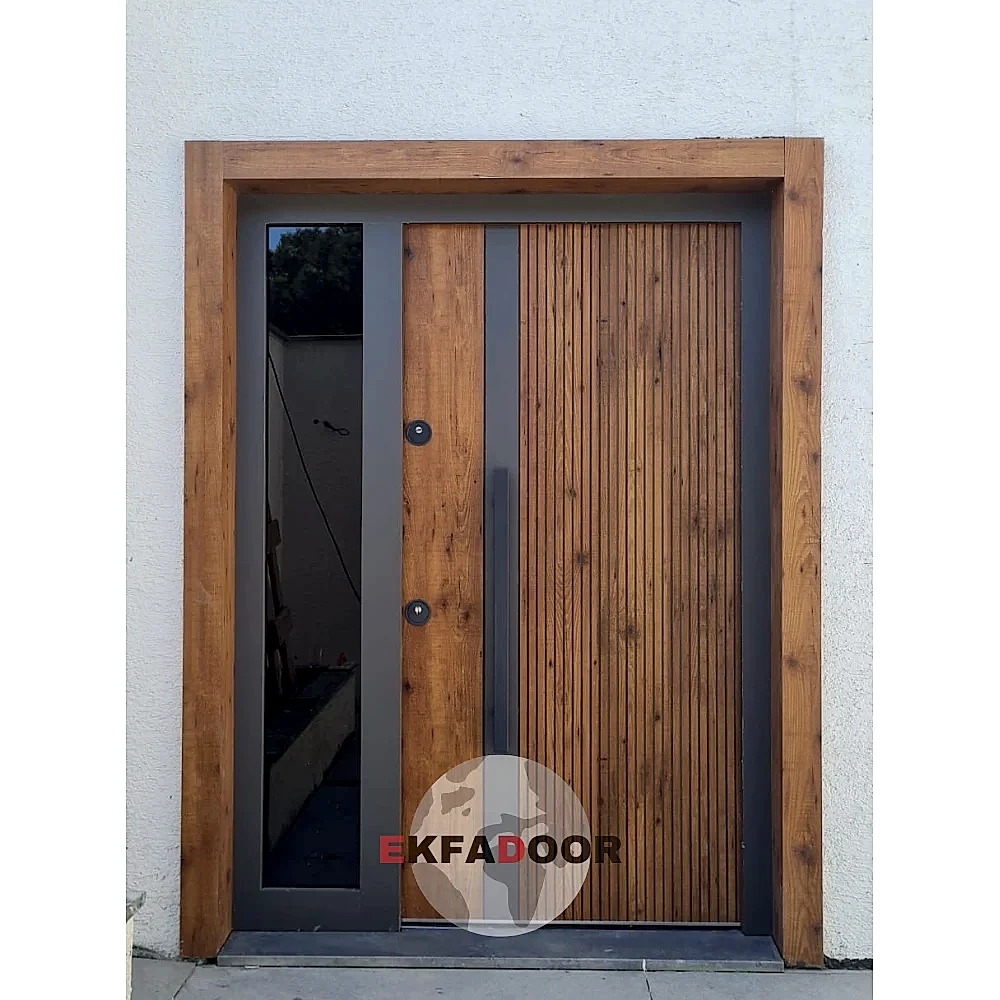 Dış İklim Kompozit ve Compact Lamine Çelik Kapılar KC-0047 Modeli - EkfaDoor