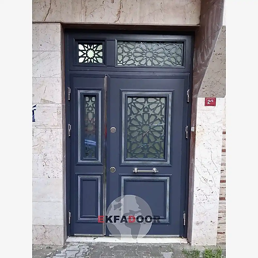 Dış İklim Kompozit ve Compact Lamine Çelik Kapılar KC-0051 Modeli - EkfaDoor